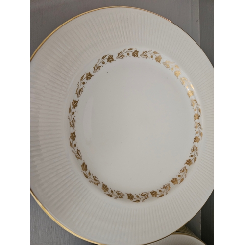 159 - 24Pc Royal Doulton Fairfax 1006 Plates & Bowls,  6 Royal Worcester Gold Chantilly Cups & Saucers, 1 ... 