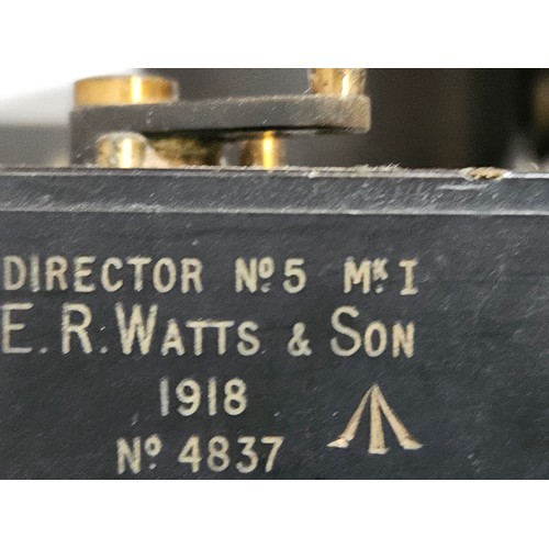 355 - E R Watts & Son Director No 5 Mk 1 Military Surveyor's Level (1918) Serial No 4837 In Original Box