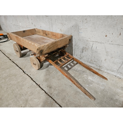 370 - Wooden Model Cart L113cm