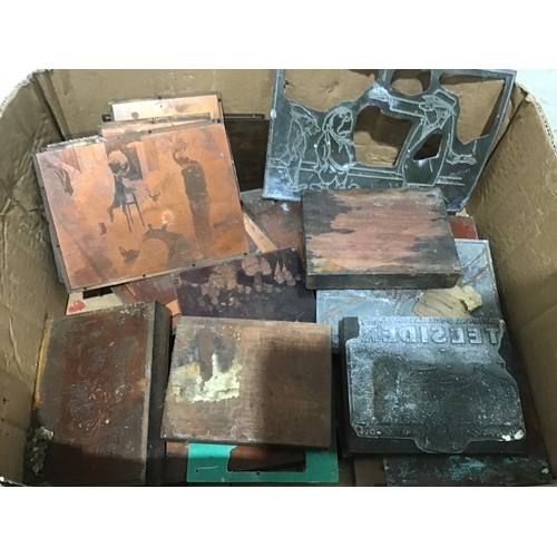 371 - Box Of Assorted Copper Engraving Plates