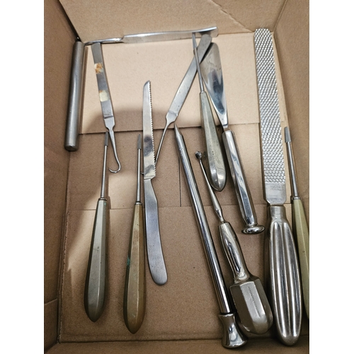 374 - A Large Collection Of Stainless Steel Surgeon's Medical Tools, Quality Makers (Ash, Steward, Wolf, T... 