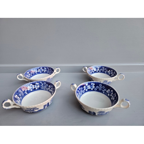 172 - 97Pc Spode 'Blue Tower' C1814 Dinner, Coffee & Teaware (Slight Damage)