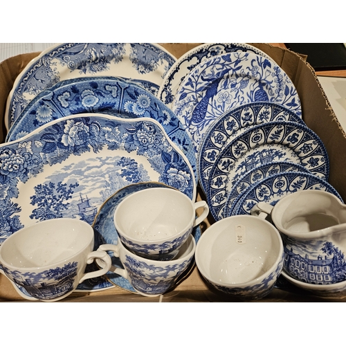 179 - 30Pc Assorted Blue & White Wedgwood & Other Dinner & Teaware