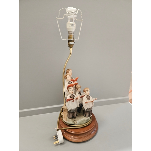 206 - Capodimonte - Giuseppe Armani ‘The Choirboys’ Table Lamp H60cm