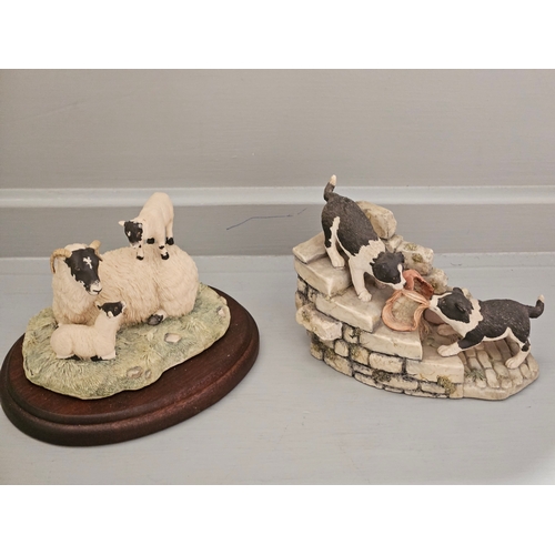 231 - Border Fine Arts 'Spilt Milk' By R Ayres On Wood Base, 'Jock's Pride' By R Ayres On Wood Base, 'Tug ... 