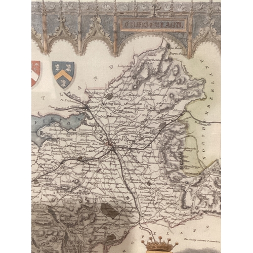 577 - Map Of Cumberland In Frame & Map Of Britannia Et Hibernia (Unframed)