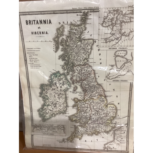 577 - Map Of Cumberland In Frame & Map Of Britannia Et Hibernia (Unframed)