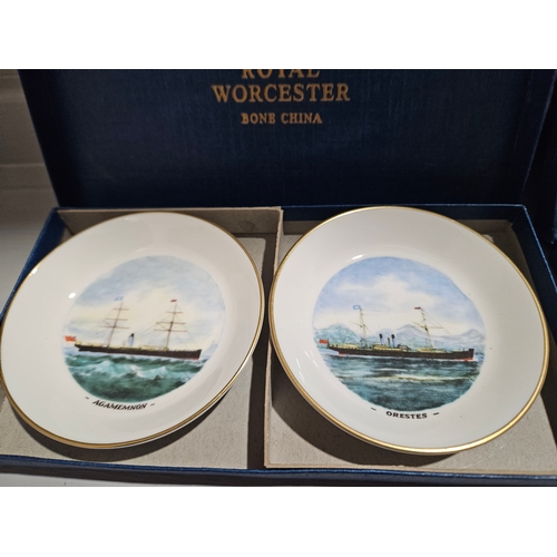 258 - 2 Boxed Sets Of Royal Worcester Pin Trays