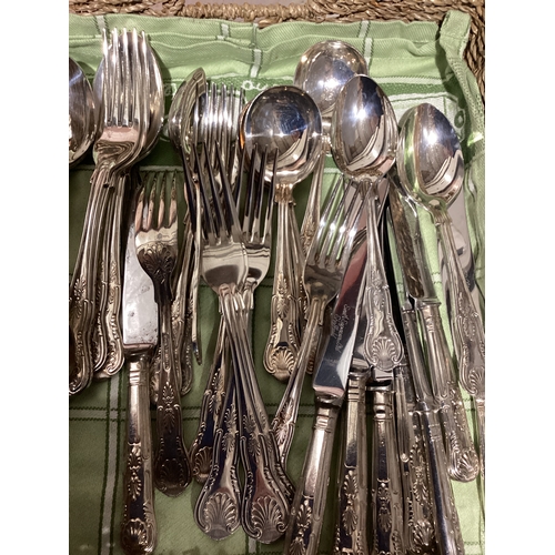 473 - Basket Of Stainless Steel Cutlery Etc