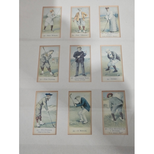 549 - Cope's Golfers Tobacco Cards In Frame, Unframed Prints & Pictures, Wall Shelf Etc