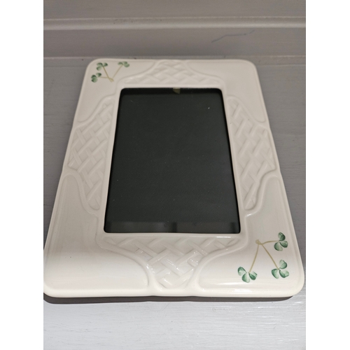 268 - Belleek Fine China Photo Frame In Original Box