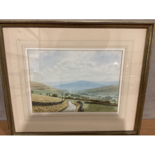 559 - 2 Framed Prints By Edward Dowden - The South Tyne Valley From Above Eals 1976 Signed & 'Looking West... 