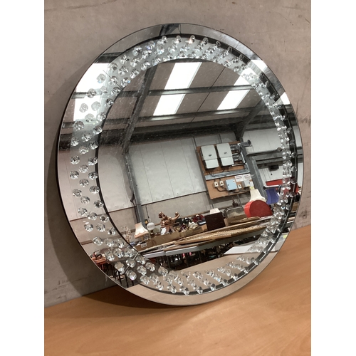 588 - Art Deco Round Mirror H80cm