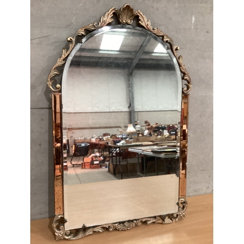 592 - Art Deco Wall Mirror H71cm W45cm