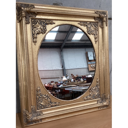 594 - Gilt Wall Mirror H86cm W74cm