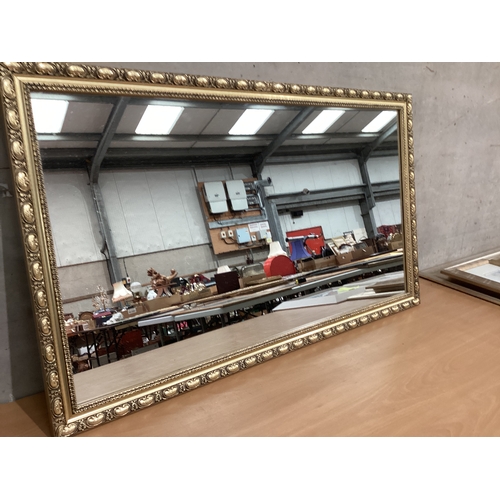 595 - Gilt Mantel Mirror H55cm W94cm