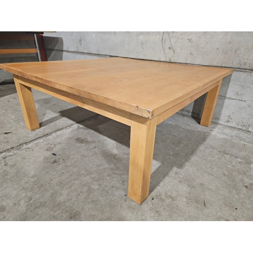 608 - Light Oak Coffee Table H49cm W120cm D121cm