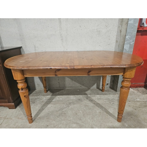 626 - Pine Kitchen Table H74cm L193cm W90cm