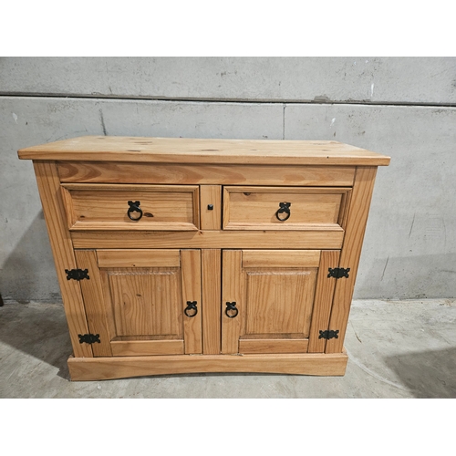 636 - Modern Pine Sideboard H85cm W104cm D47cm