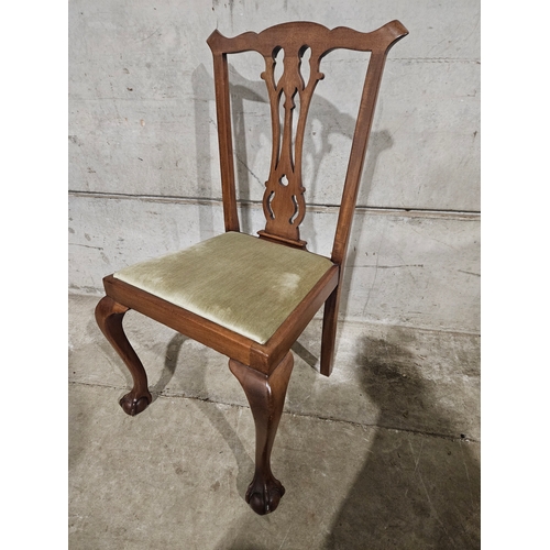 693 - Mahogany Dining Chair With Ball & Claw Feet