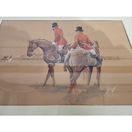 539 - Daniel Crane Hunting Print 'I Say Old Boy' Limited Edition 399/650 Signed H118cm W64cm