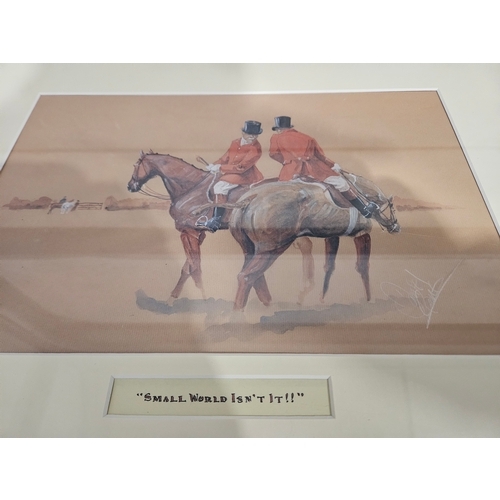 539 - Daniel Crane Hunting Print 'I Say Old Boy' Limited Edition 399/650 Signed H118cm W64cm