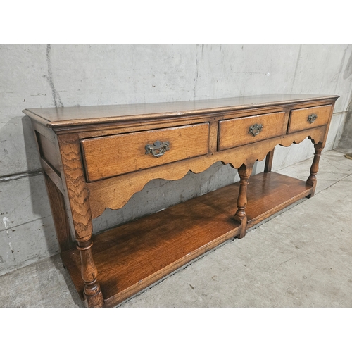 652 - Chapman's Oak Dresser Base H76cm L184cm W47cm