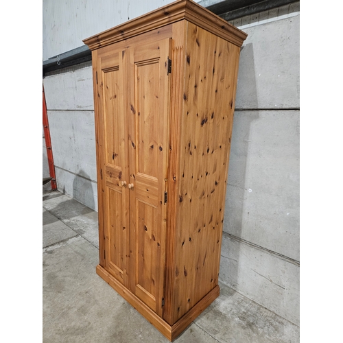 709 - Pine Wardrobe H193cm W100cm D61cm