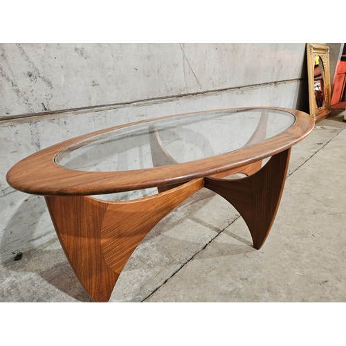 811 - G Plan Oval Glass Top Coffee Table