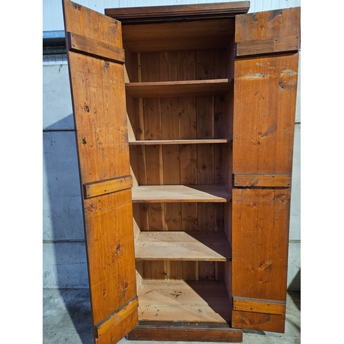 715 - Pine Kitchen Cupboard H213cm W80cm D50cm