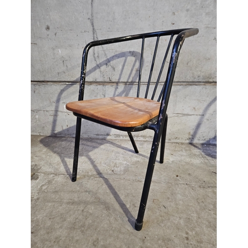 716 - 6 Metal & Wood Dining Chairs