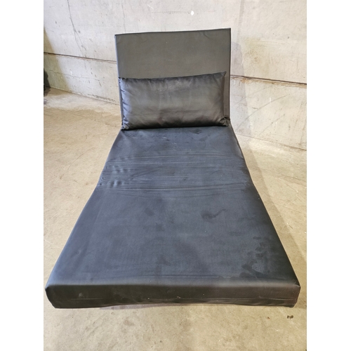 825 - Dwell Black Leather Day Bed