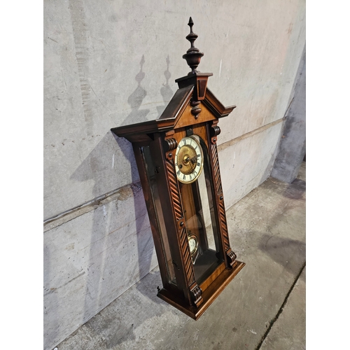 826 - Victorian Mahogany Wall Clock