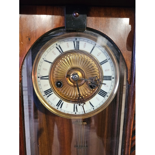 826 - Victorian Mahogany Wall Clock