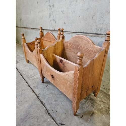 731 - 2 Pine Canterbury Style Magazine Racks