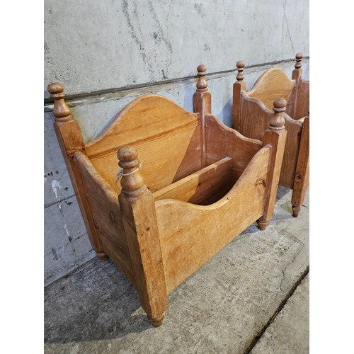 731 - 2 Pine Canterbury Style Magazine Racks