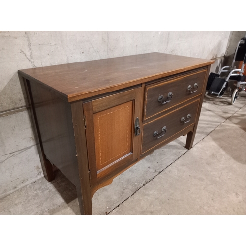 835 - Mahogany Inlaid Washstand H62cm W102cm D48cm