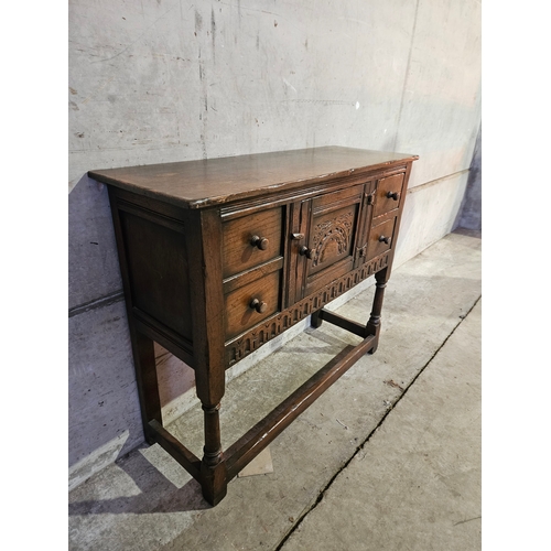 836 - Small Oak Chapmans Dresser H77cm W92cm D33cm