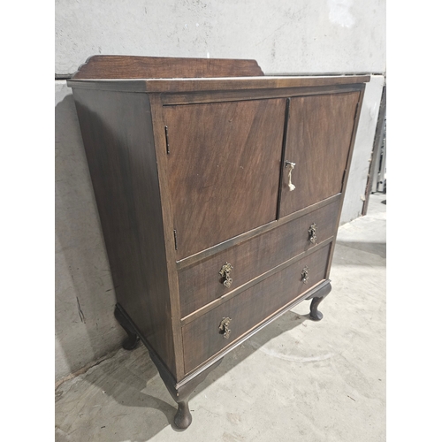 671 - Mahogany Gentleman's Chest H98cm W76cm D45cm