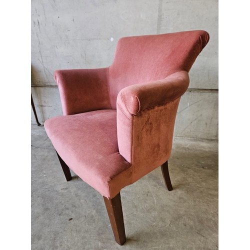 749 - Mahogany Upholstered Tub Chair