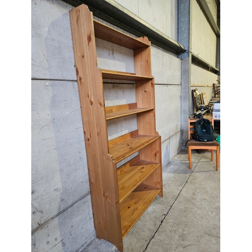 772 - Pine Bookshelf H197cm W93cm D33cm