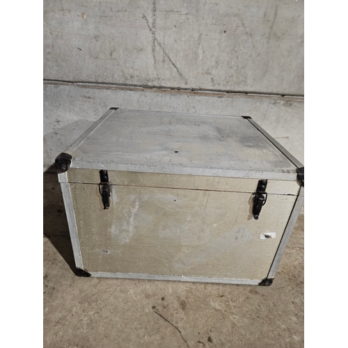 939 - Silver Trunk H41cm W61cm D56cm