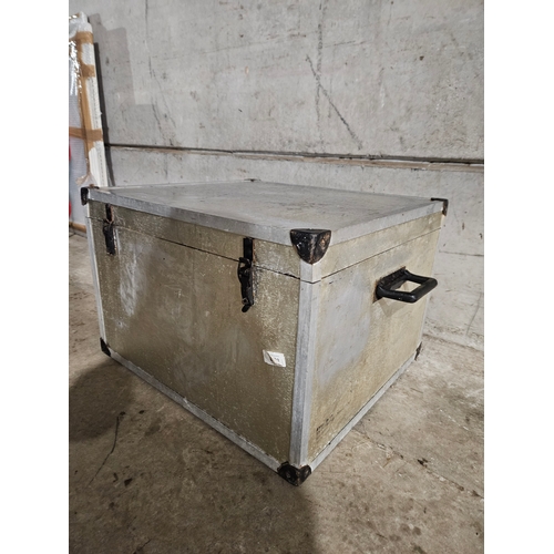 939 - Silver Trunk H41cm W61cm D56cm