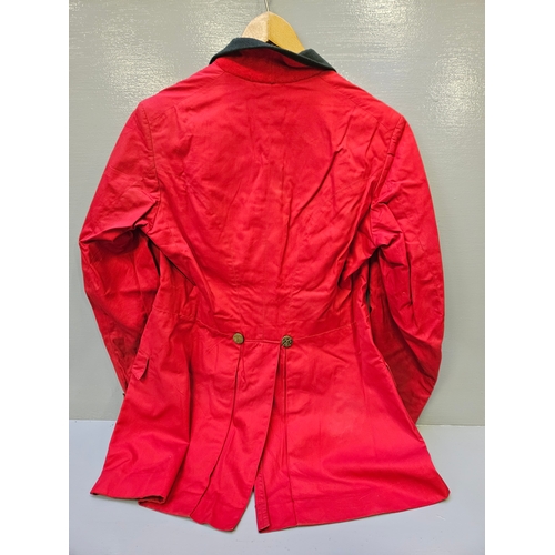 1 - Red Hunting Jacket & Vintage Philippe Venet, Paris Dress