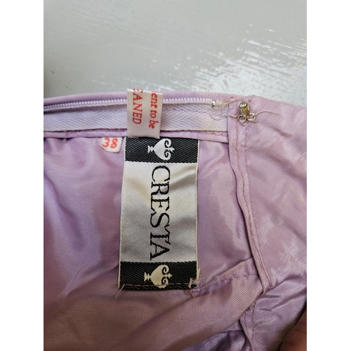 4 - Vintage Purple 'Cresta' Dress Size 38 & Vintage Skirt