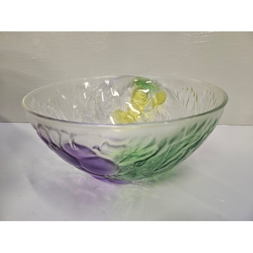 40 - Coloured Glass Fruit Bowl, Cake Stand, Plates, Assorted Glasses Etc