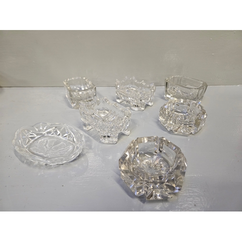 42 - Assorted Coloured Glass Vase, Dish, Glasses, Salts Etc