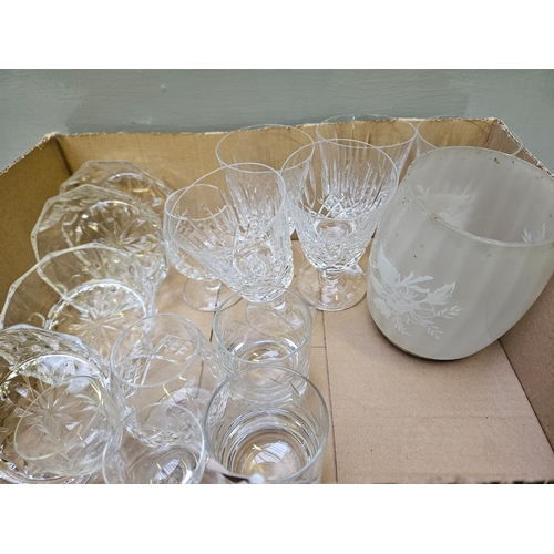 48 - Box Assorted Wine Glasses, Sherry Glasses Etc