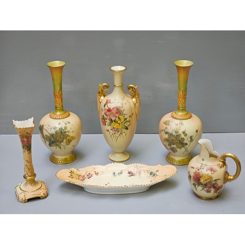 93 - 6Pc Assorted Royal Worcester Ware & Porcelain Vase