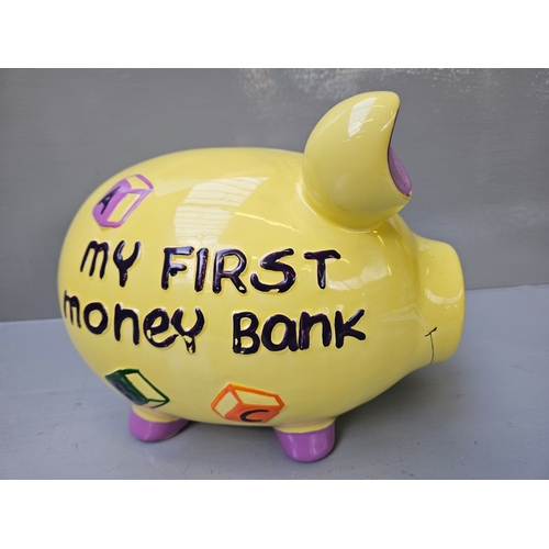 158 - 'My First Money Bank' Piggy Bank H22cm